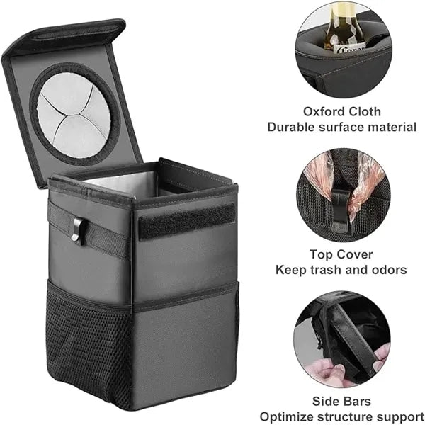 Car Trash Can with Lid