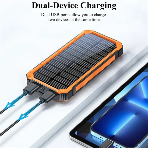 20000 mAh Outdoor Solar Power Bank with Wireless Charger