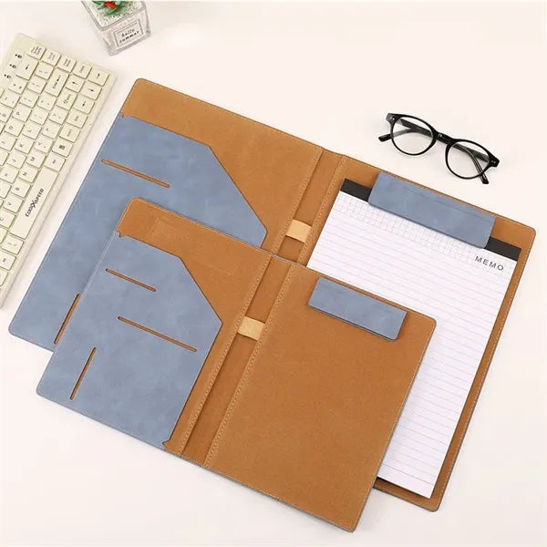 A4/A5 PU Leather Magnetic Portfolio Folder with Notepad