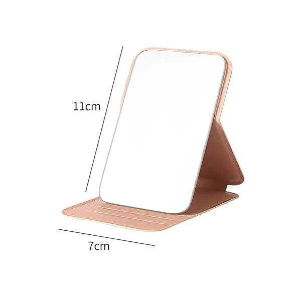 Portable Handheld Rectangle Folding Desktop Makeup Mirror