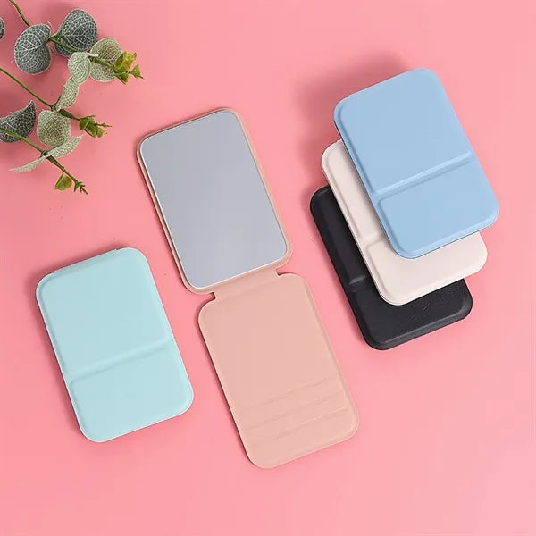Portable Handheld Rectangle Folding Desktop Makeup Mirror