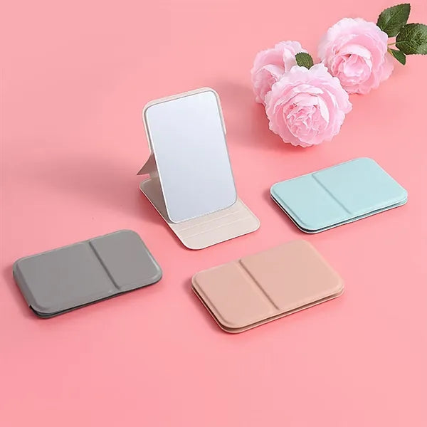 Portable Handheld Rectangle Folding Desktop Makeup Mirror
