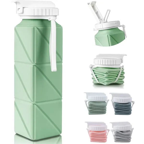 20oz Collapsible Water Bottle Portable Silicone Foldable Cup