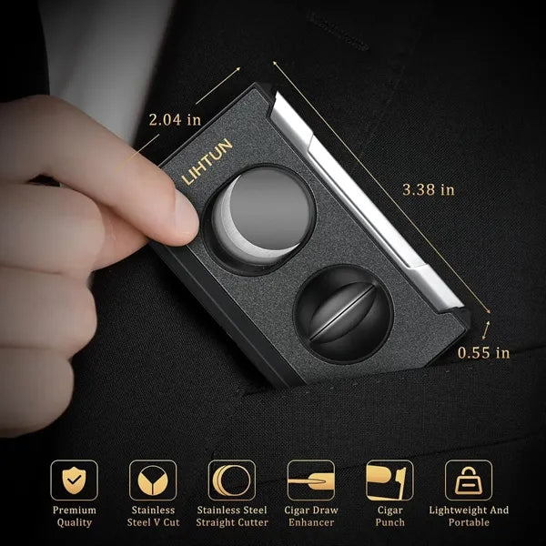 Cigar Cutter Guillotine 4 in 1