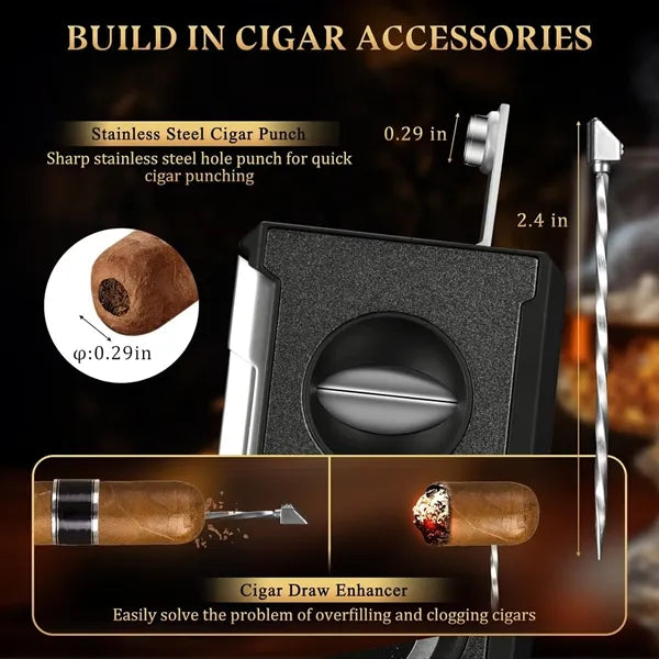 Cigar Cutter Guillotine 4 in 1