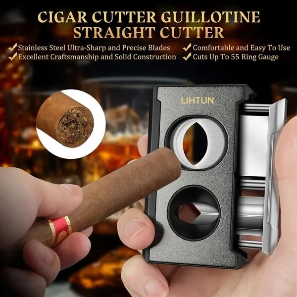 Cigar Cutter Guillotine 4 in 1