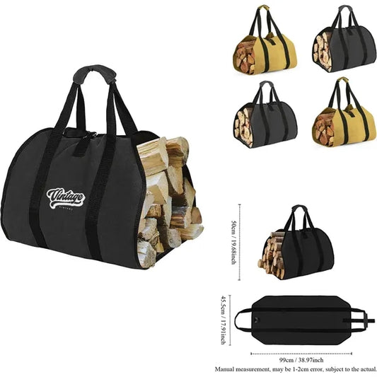 Canvas Log Firewood Carrier Bag
