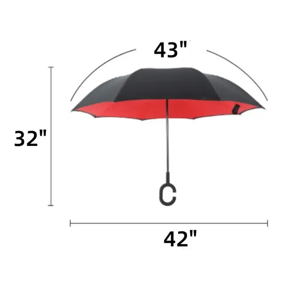 C-Shaped Handle Double-Layer Inverted Umbrella