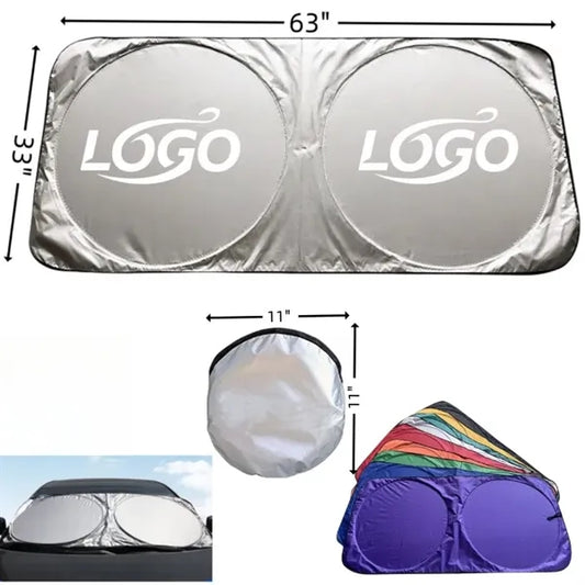Foldable Car Windshield Sunshade with Storage Bag