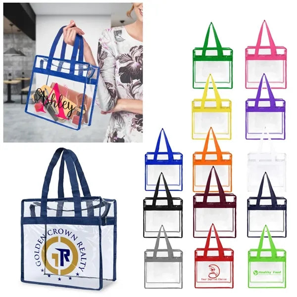 Stadium Approved Clear Zipper Tote Bag