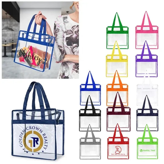 Stadium Approved Clear Zipper Tote Bag