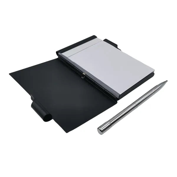 Aluminum Alloy Pocket Notepad with Pen Holder