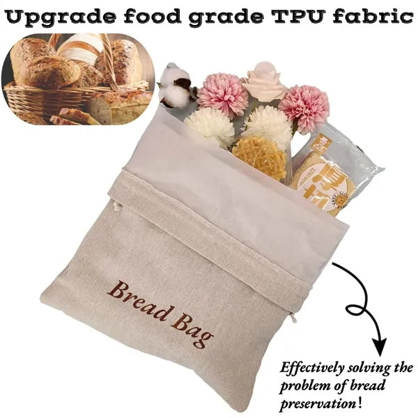 15'' Linen Drawstring Bread Bag