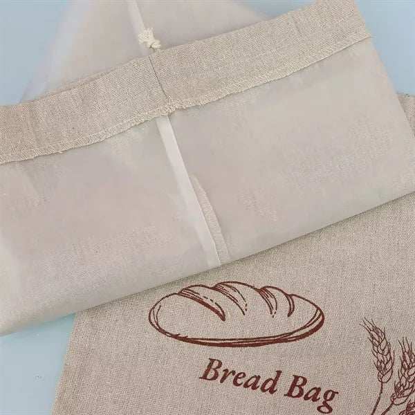 15'' Linen Drawstring Bread Bag