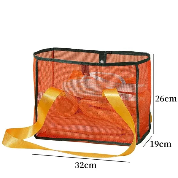 12.6" Stylish and Versatile Mesh Beach Bag