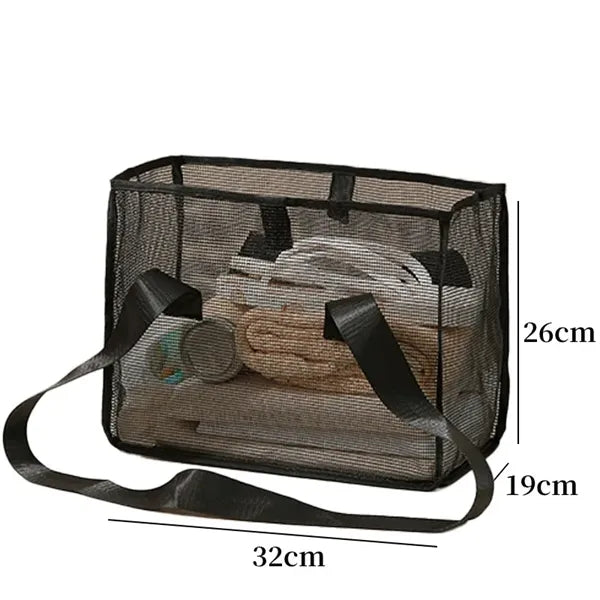 12.6" Stylish and Versatile Mesh Beach Bag