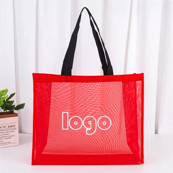 19.7" Oversized Colorful Mesh Beach Bag