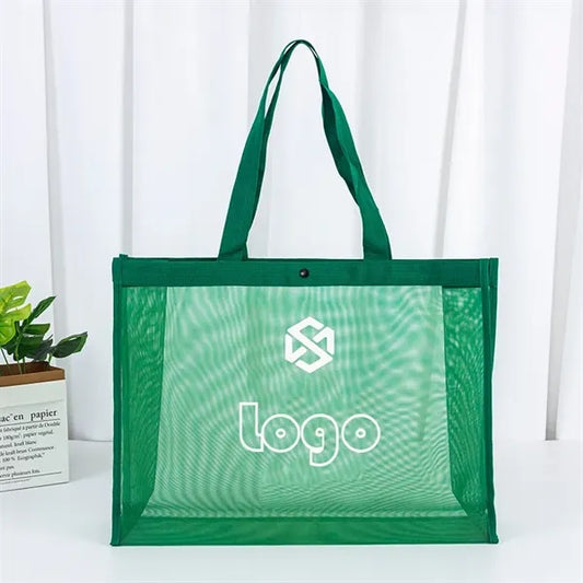 19.7" Oversized Colorful Mesh Beach Bag