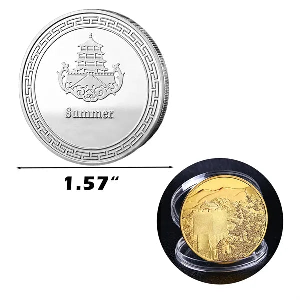 Zinc Alloy Silver-Plated Metal Commemorative Coins