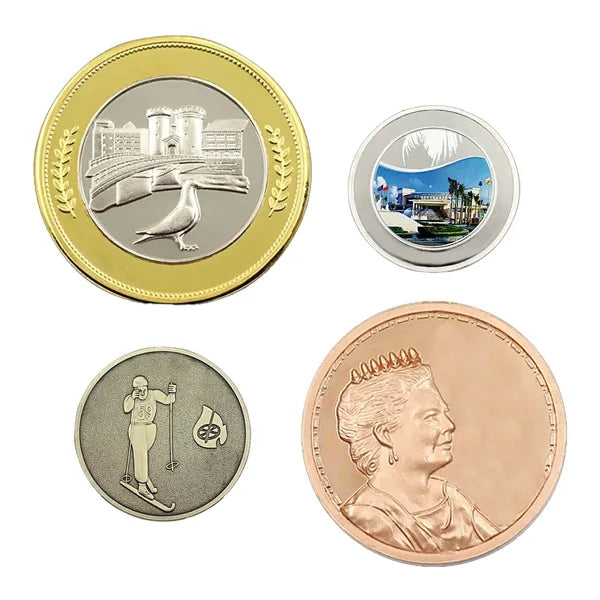Zinc Alloy Silver-Plated Metal Commemorative Coins