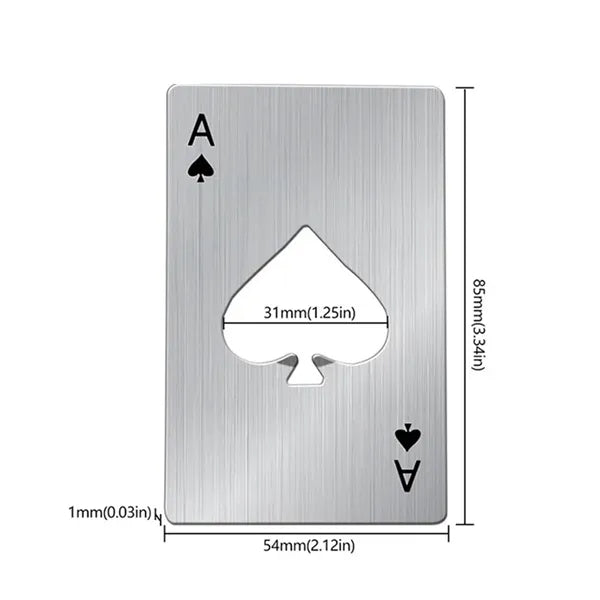 Poker Card Beer Bottle Opener