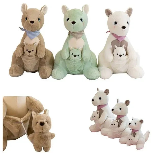 Plush Kangaroo and Baby
