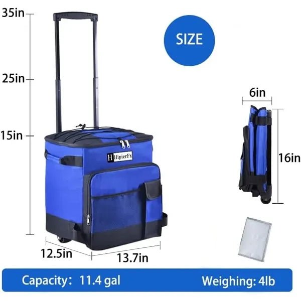 43L Collapsible Cooler with Wheels