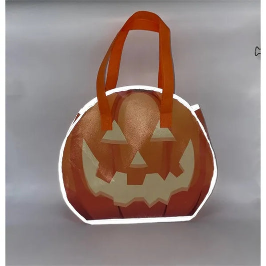 Reflective Halloween Pumpkin Tote Bag