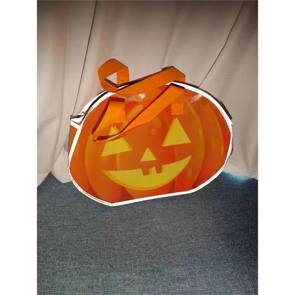 Reflective Halloween Pumpkin Tote Bag