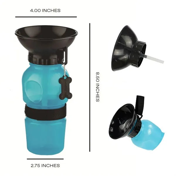 20oz Portable Pet Squeeze Water Bottle