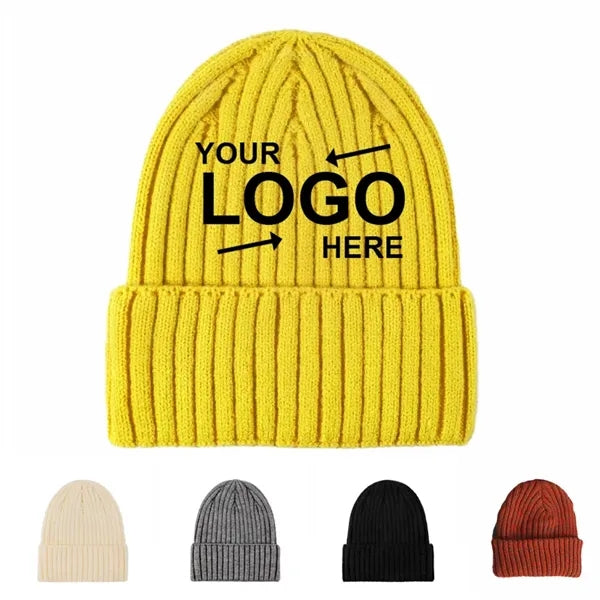 Roll Up Cuff RPET Knit Beanie