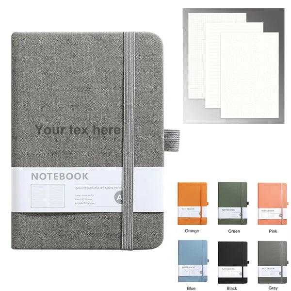 A5 Graph Grid Paper Hardcover Notebook Journal