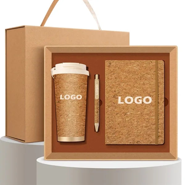 Eco-Friendly Gift Set with Water Bottle and Notebook