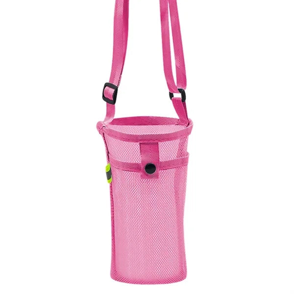 Portable Mesh Water Cup Crossbody Bag