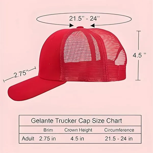 6" Size Adjustable Mesh Peaked Cap Multi Color Optional