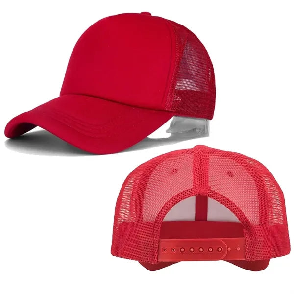 6" Size Adjustable Mesh Peaked Cap Multi Color Optional