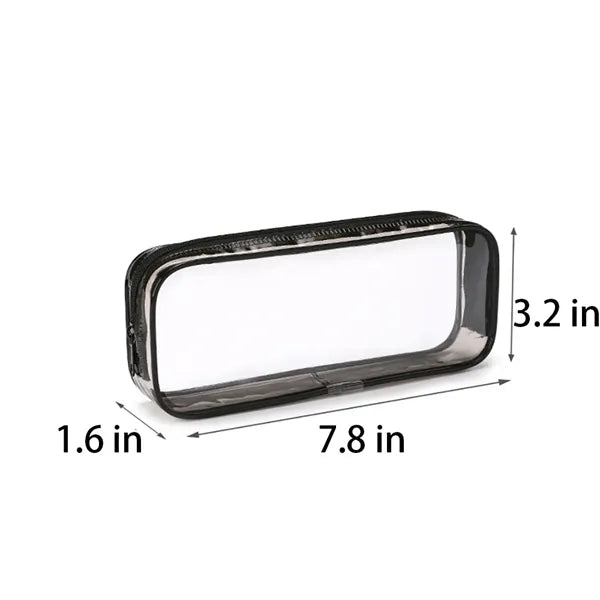 Clear PVC Zipper Pen Pencil Case