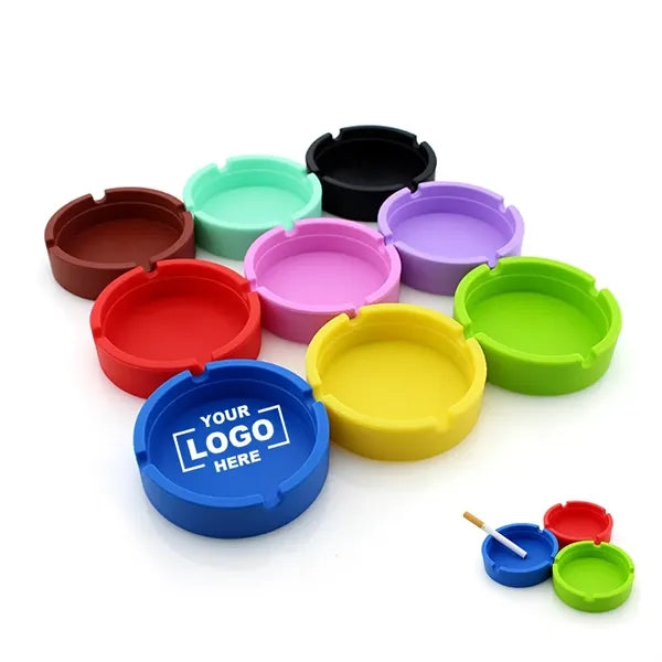 Round Silicone Smoking Ashtray