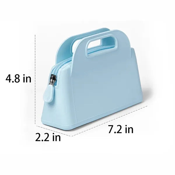 Silicone Cosmetic Zipper Tote Bag