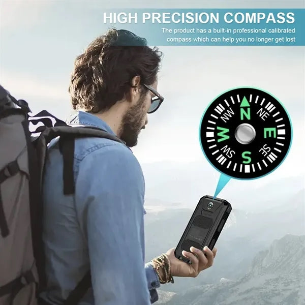 10000mAh Outdoor Compass Power Bank