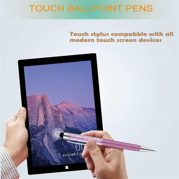 Crystal Ballpoint Screen Touch Stylus Pen
