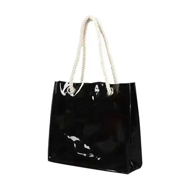 Cotton Rope PVC Clear Tote Bag
