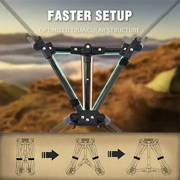 Ultra Stable Moon Compact Folding Camping Chair Alumin