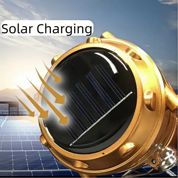 Solar Rechargeable LED Camping Lantern Flashlight for Emerge