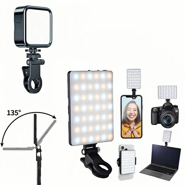 60 LED Dual Clip Selfie Light 3 Modes