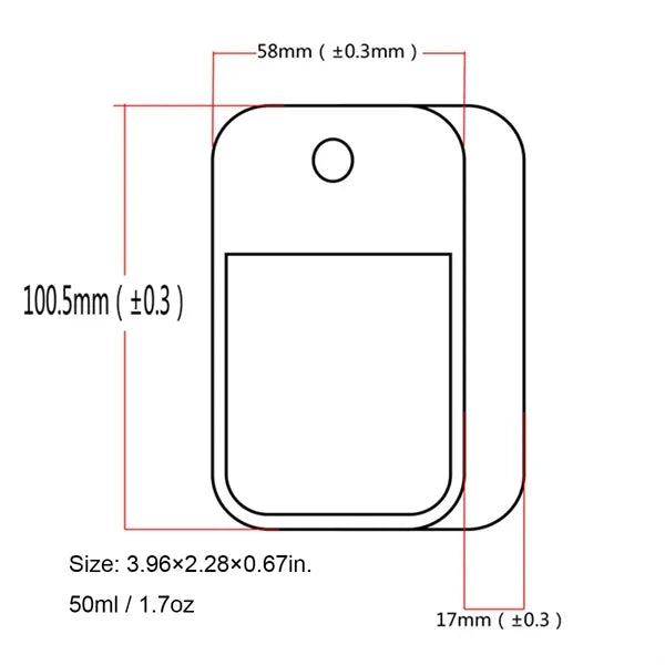 Card Spray Bottle Silicone Perfume Alcohol Portable Keychain