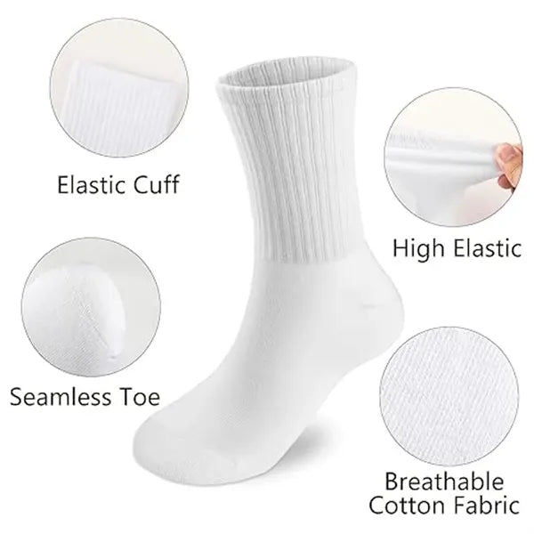 Father's Day Male Medium Length Cotton Socks w/ LOGO Embroid