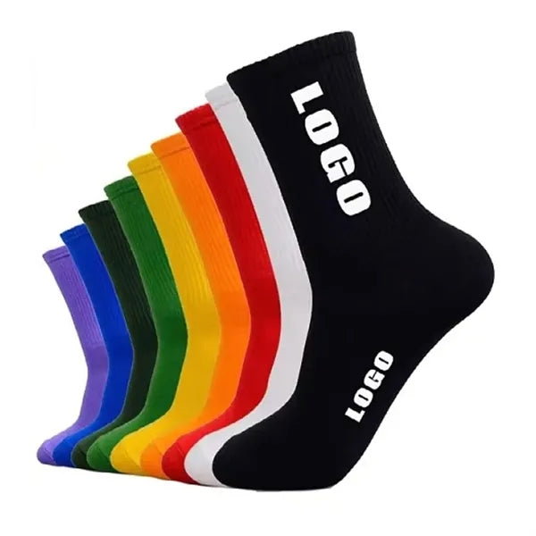 Father's Day Male Medium Length Cotton Socks w/ LOGO Embroid