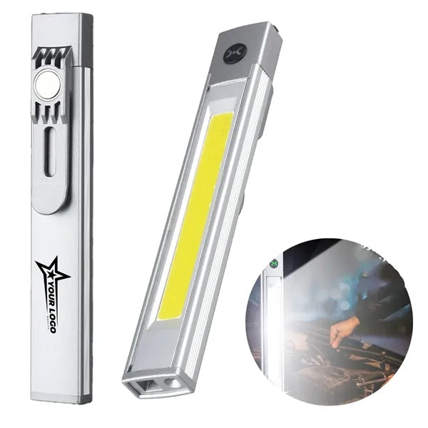Multifunctional COB Laser Flashlight Magnetic Outdoor Hook