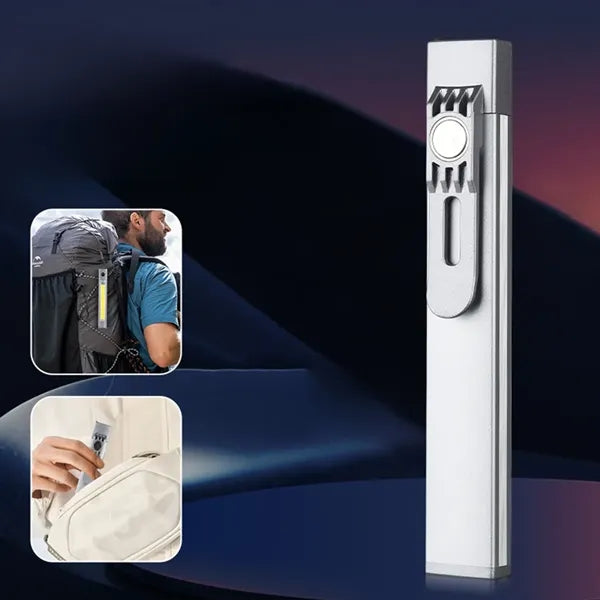 Multifunctional COB Laser Flashlight Magnetic Outdoor Hook